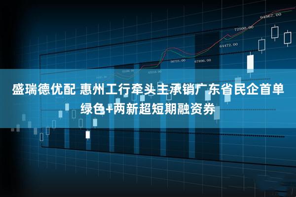 盛瑞德优配 惠州工行牵头主承销广东省民企首单绿色+两新超短期融资券